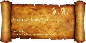 Heintz Noémi névjegykártya